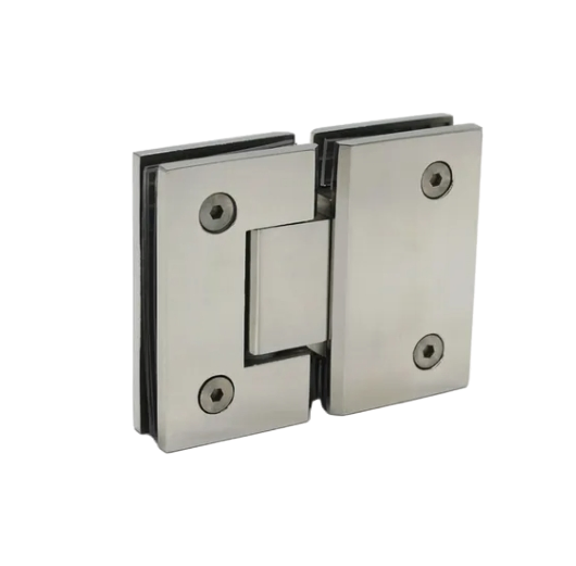 Modern Right Angle Brass Hinges for Glass Shower Enclosures