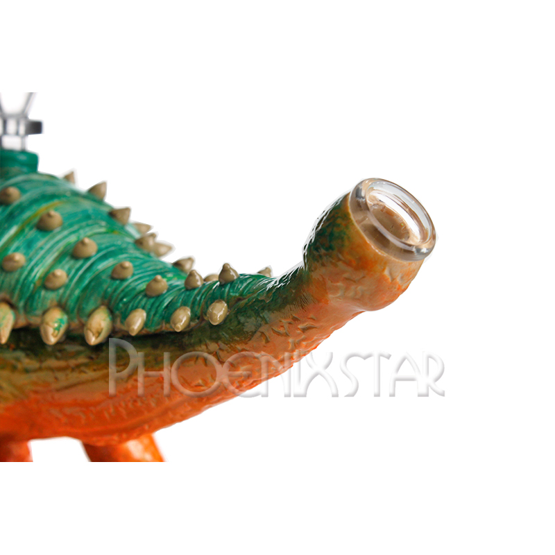 3D Dinosaur Design Glass Smoking Water Pipe Hand Painting Glass Pipe DAB Rig Recycler Tobacco Factory Wholesale