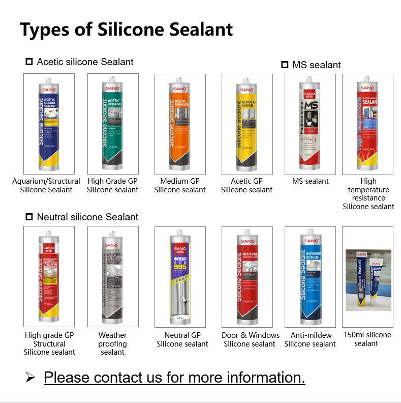 Acetic Window Glass Aluminum Acetoxy Acid General Purpose Bathroom Adhesive Silicone Sealant