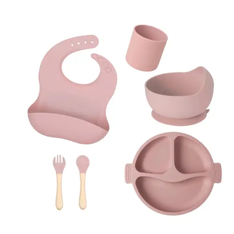 Baby Products Multicolor BPA-Free Feeding Set Silicon Eco-Friendly Baby Tray Set