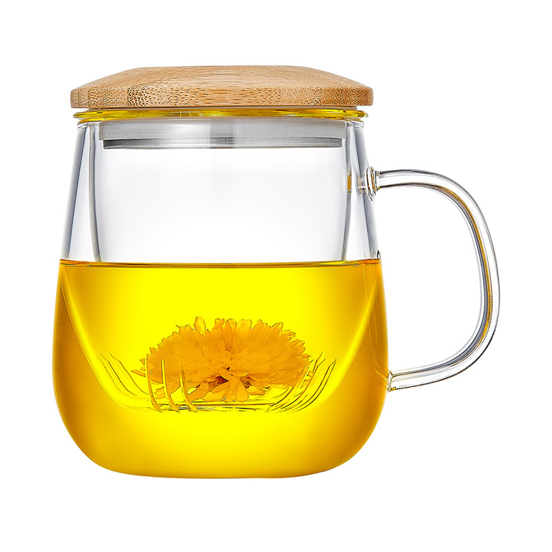 470ml Tea and Water Separation Tea Ceremony Three-Piece Set Large Capacity Teacup
