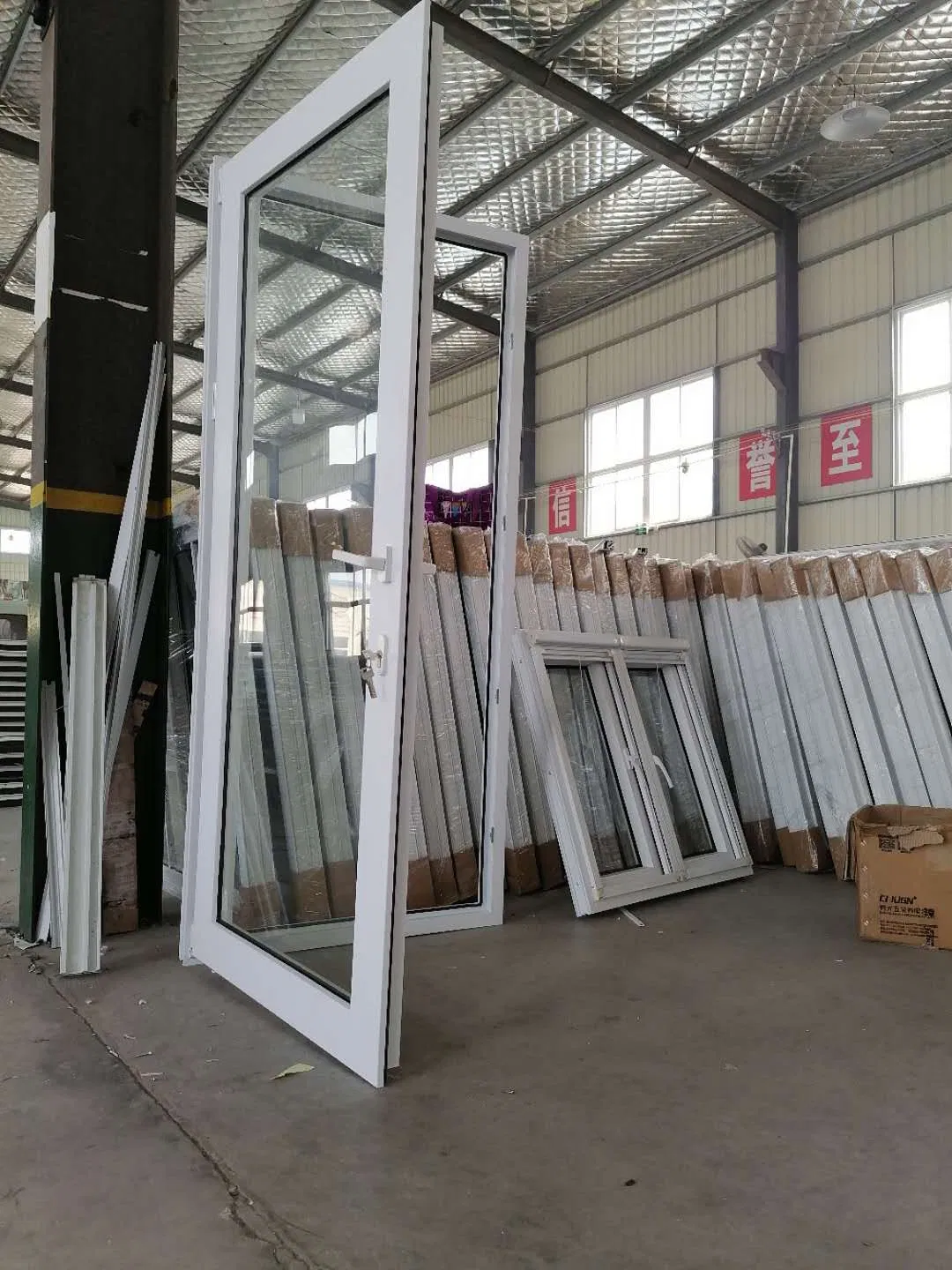 Французские стеклянные двери UPVC с ПВХ профилем