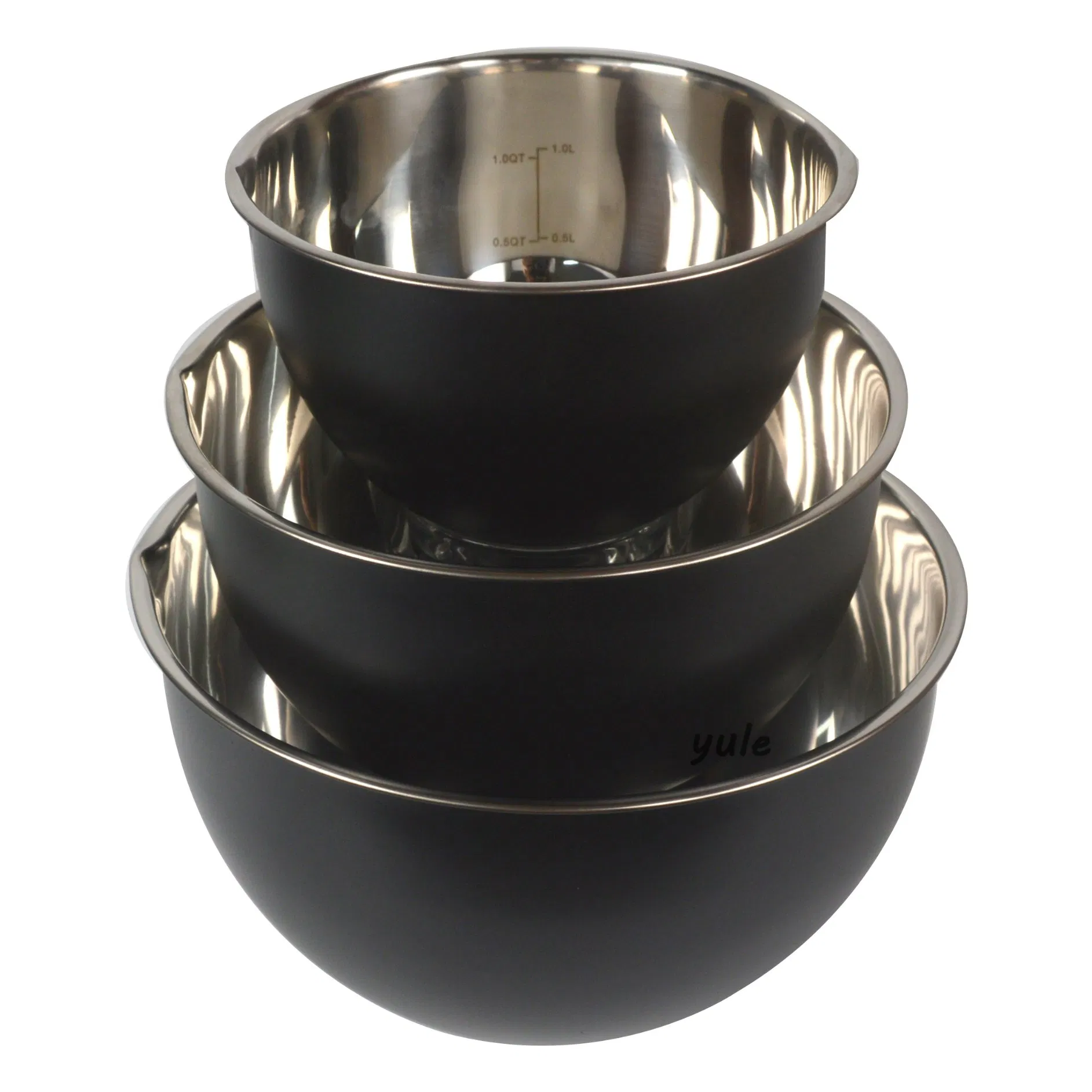 Food Container Custom Printed Multi-Size Takeaway Stainless Steel Salad Bowl with Lid