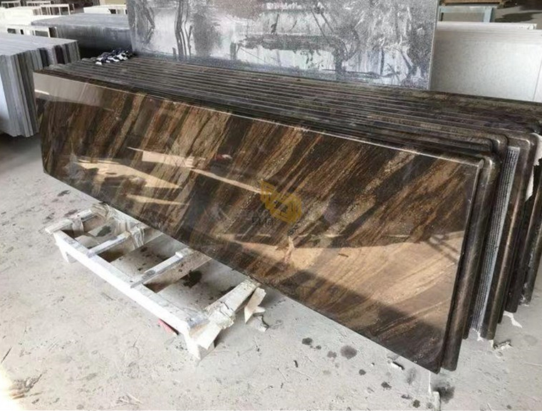 Fantasy Brown/Black/Gold Granite Stone Slabs for Interior/Hotel/Projects/Kitchen/Countertops