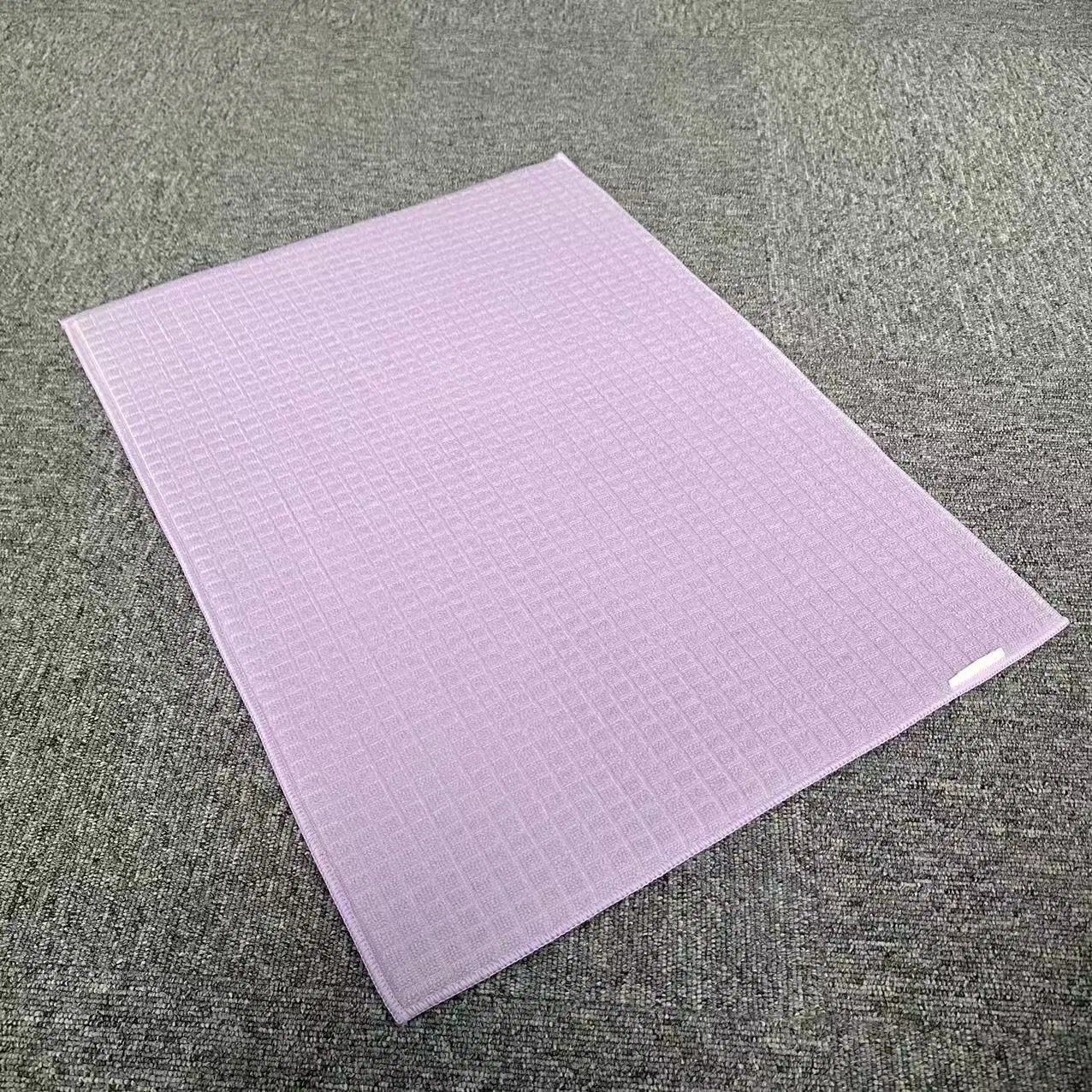 Dish Drying Mat - Highly Absorbent Microfiber Kitchen Counter Mat Ideal for Drying Dishes, Utensils, Pots and Pans Purple with Patterns