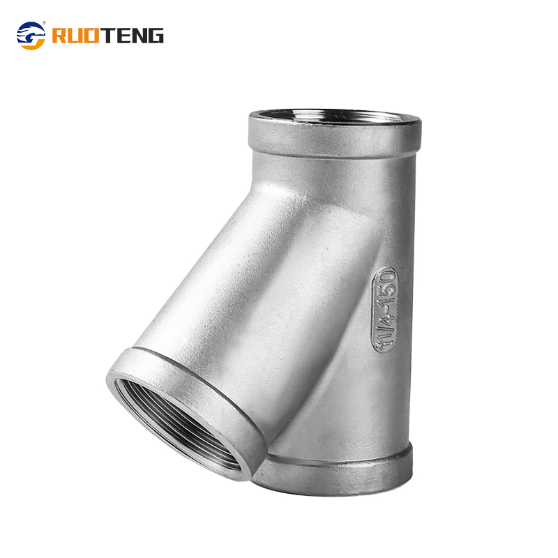[Ruoteng] Factory Direct 45 Degree Tee Inner Wire and Outer Wire Oblique Three-Way Three-Fork Internal Thread Water Pipe