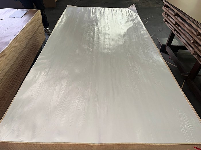 Wood Grain Face Melamine Veneers Embossed Melamine Paper Fancy Recon Wood Face Veneer