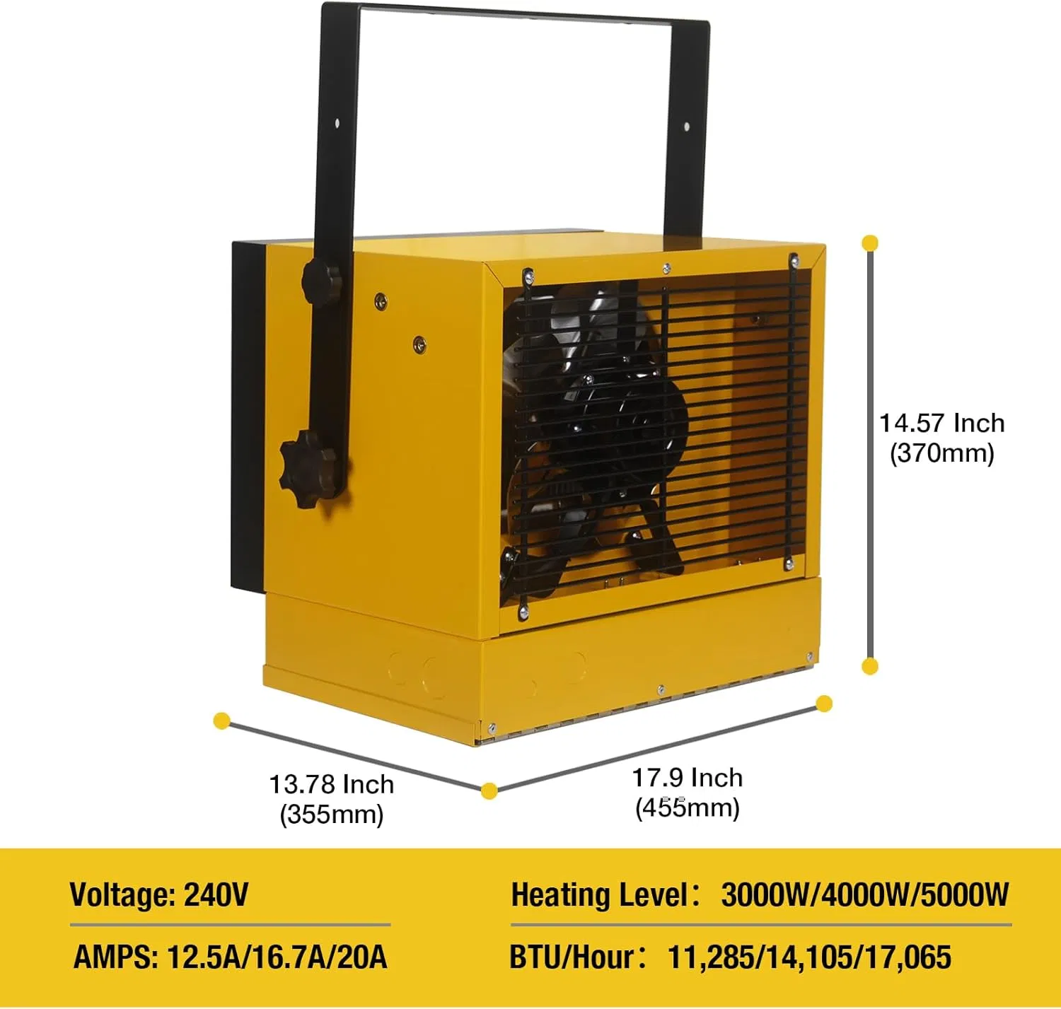 3000 Watts Over Heat Protection Electric Wall Mount Heater