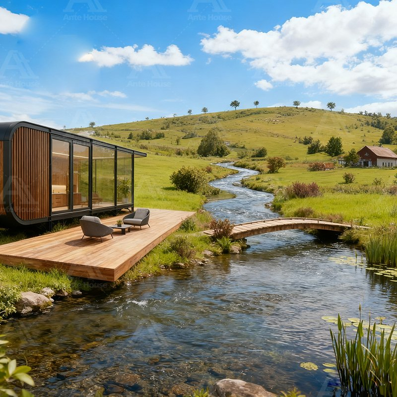 White or Customized Color Steel Structure Apple Cabin Prefabricated Prefab House