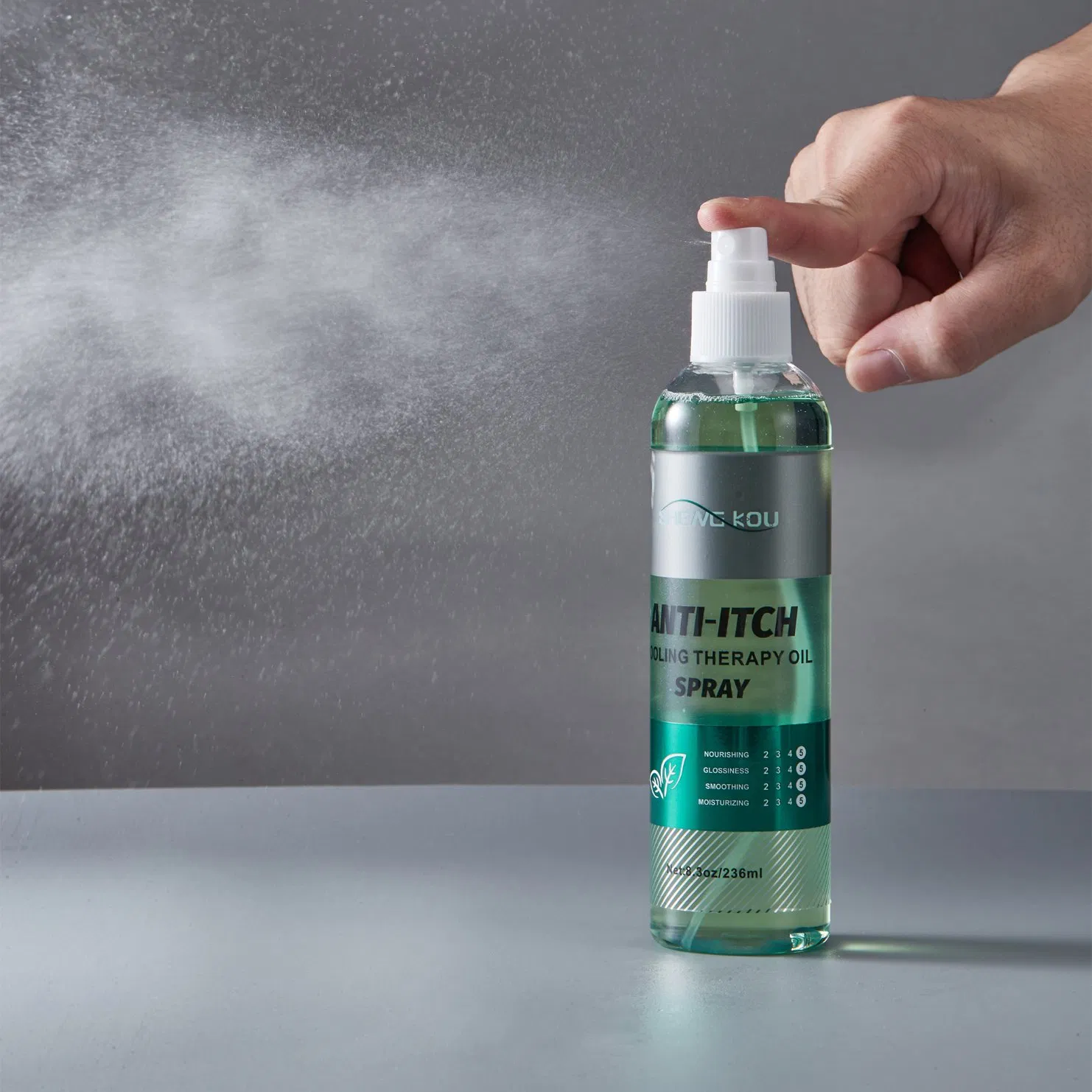 OEM\ODM Organic Scalp Cooling Product Peppermint Oil Menthol Shining Luster Hair Care Anti Itch Hair Mist Spray