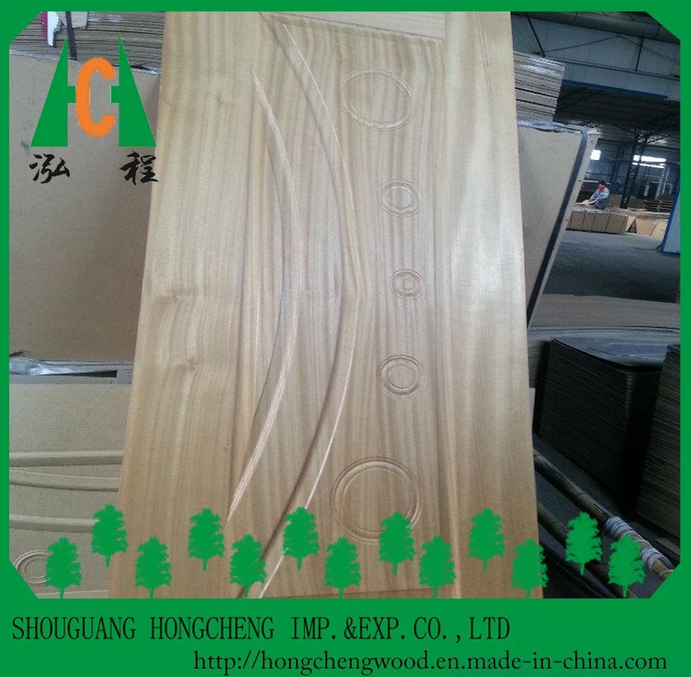 Morden Design Beech/Teak/Sapele/Oak Veneer Laminated HDF Door Skin