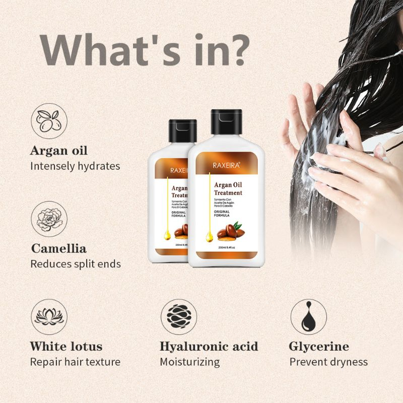 Premium 250ml Organic Argan Oil Hair Mask Treatment