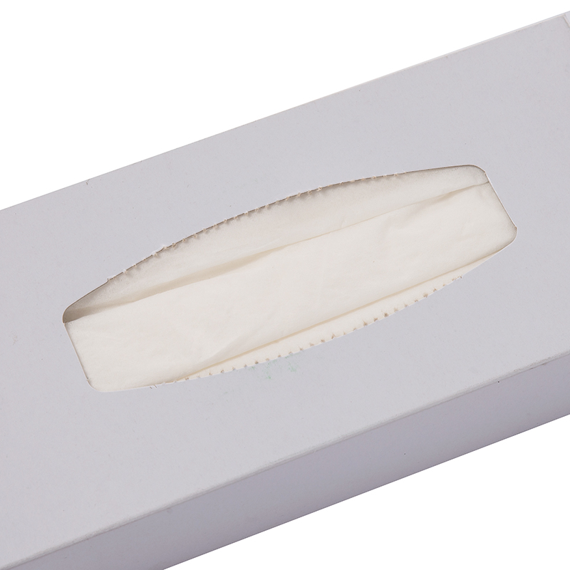 Logo Printed White Virgin Paper Facial Tissue Box Branded Display Product