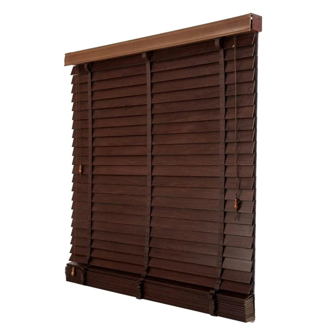 Teak Color Wooden Material Window Venetian Blinds