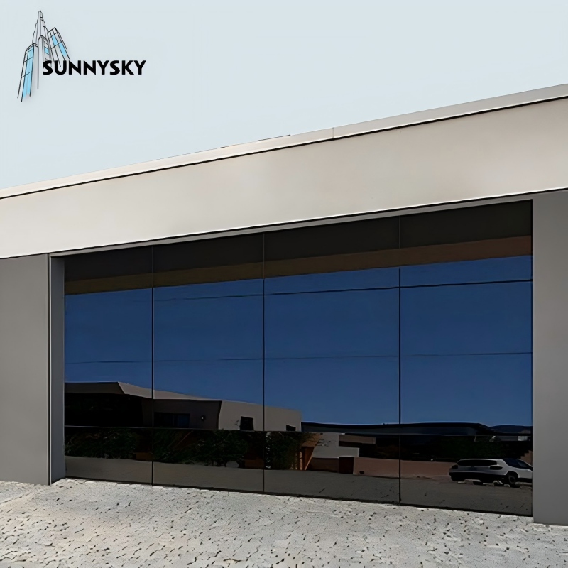 Modern Design Automatic Metal Sectional Aluminum Glass Overhead Roller Shutter Industrial Steel Garage Door