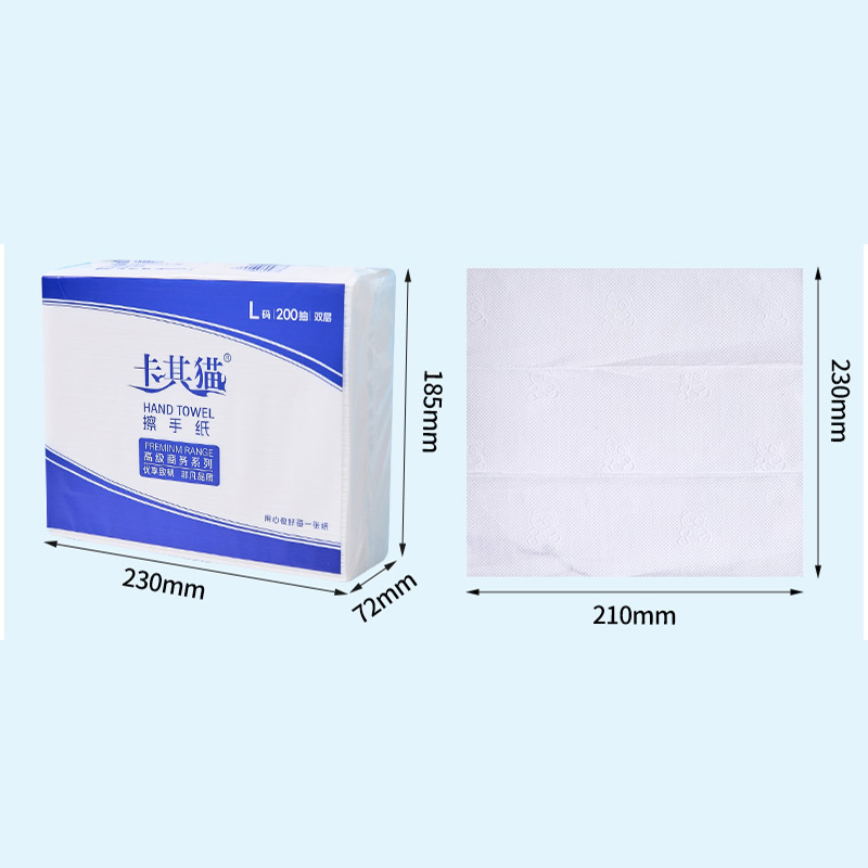 2ply Quilted Multifold White N Fold Interfold Paper Napkin Towel for Hand