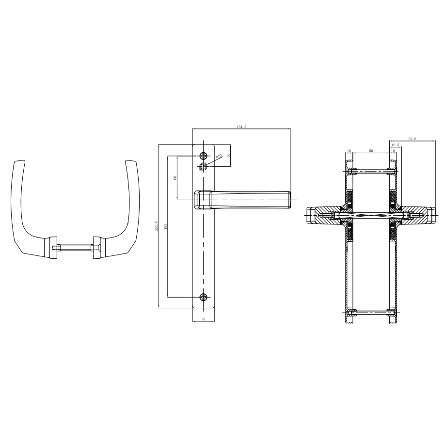 Security Leverinterioraluminum Alloy Casement Door Window Handles