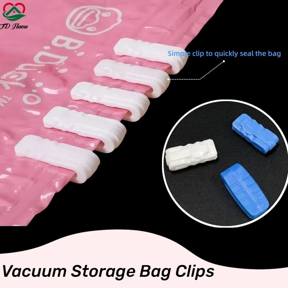 Factory Wholesale PA PE Plastic Slider Seal Clips for Vacuum Compression Bags 30mm White Blue