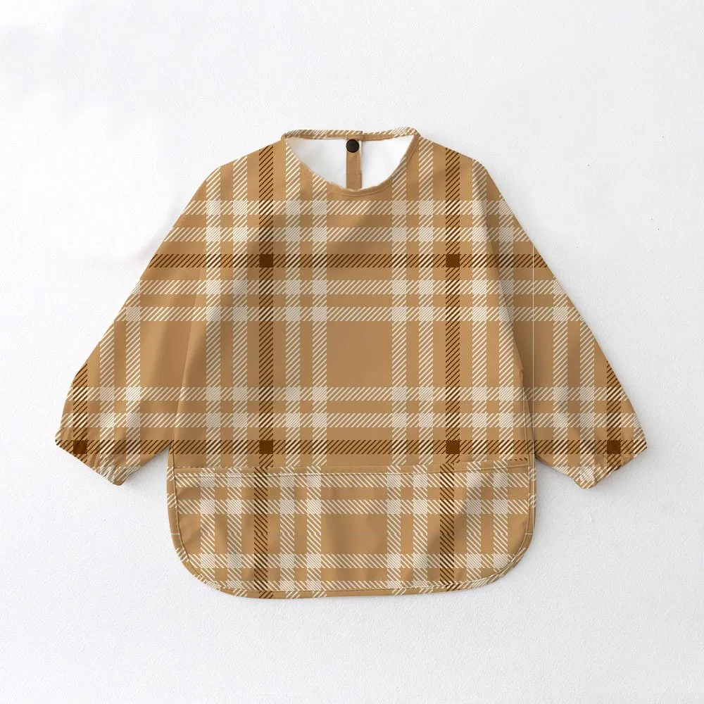 Custom Logo Waterproof Eating Smock Feeding Shirt Washable Polyester Fancy Silicone