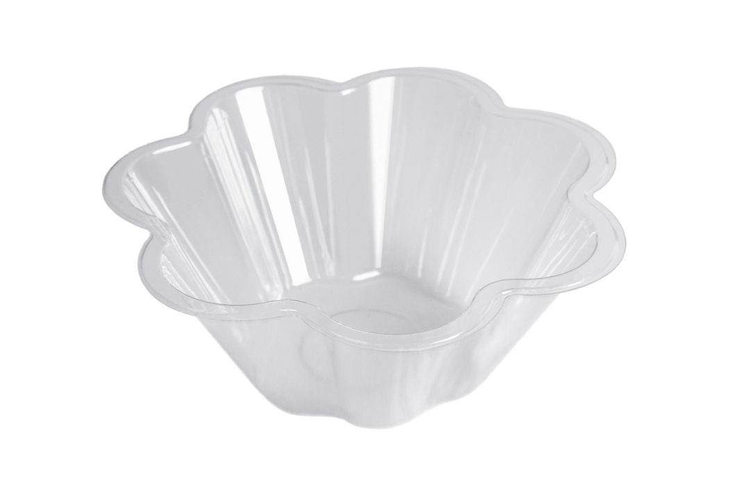 Disposable Pet Hexagonal/Heptagonal Flower Bowl Salad Container Transparent Plastic Snow Ice Rain Takeaway Salad Dessert Cups Various Colors