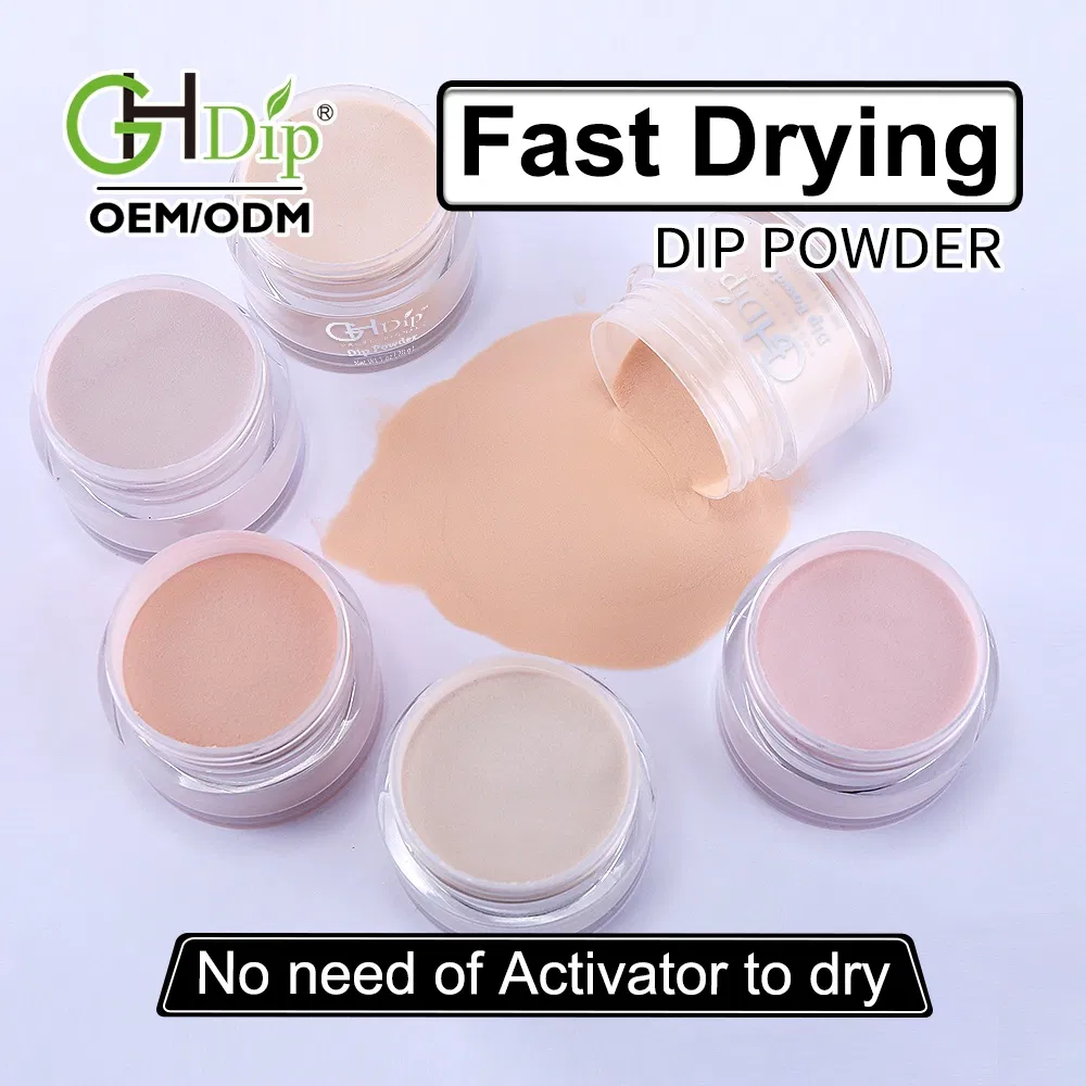 Fast Drying Dipping Powder Nude Color Nails Art