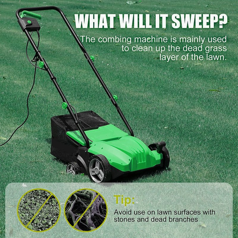 1500W Electric Raker & Scarifier with for 4 Working Depth (ERS016-38)