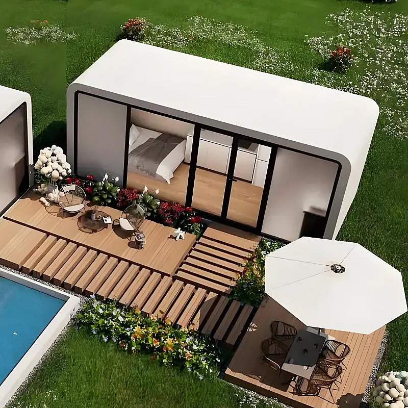 Customizable Wind-Resistant, Shock-Resistant, Moisture-Resistant, Mobile Home and Apple Capsule House - Container Pod Prefab Hotel for Scenic Tourist Sites