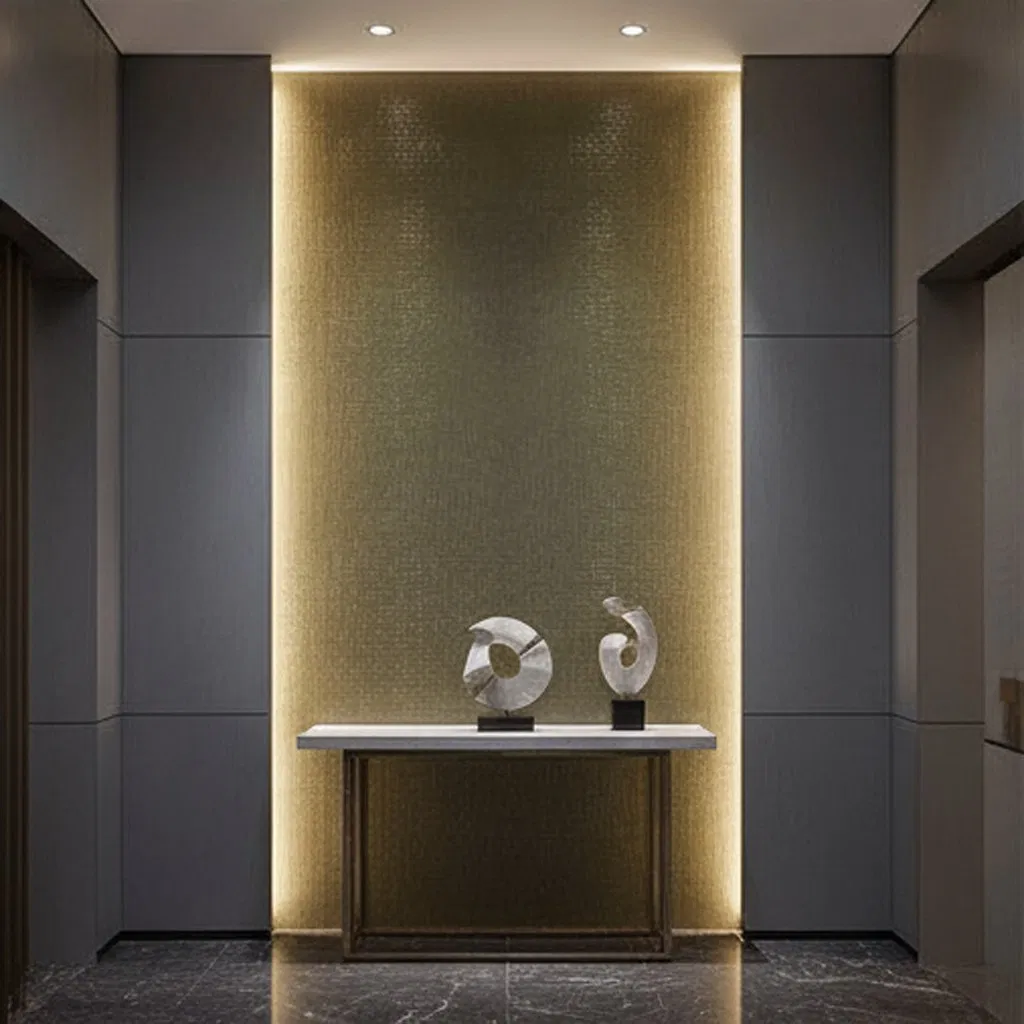 Decorative Bathroom Tabletop Glass Patterned Durable Laminated Glass