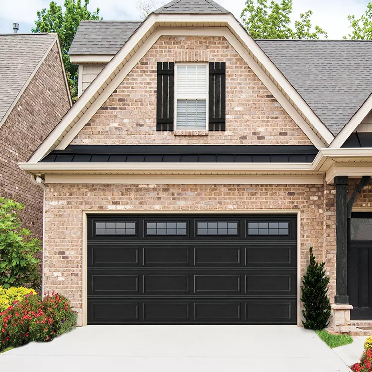 Customized Wholesale Aluminum Alloy Frame with Tempered Glass Automatic Garage Doors for Villa