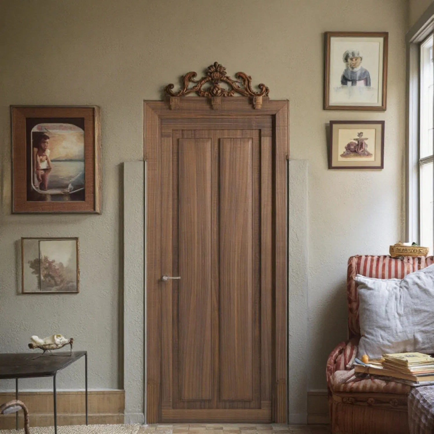 Custom Modern Design Slab Doors High Quality Solid Wood with Baked Paint for Interior Living Room in Apartments