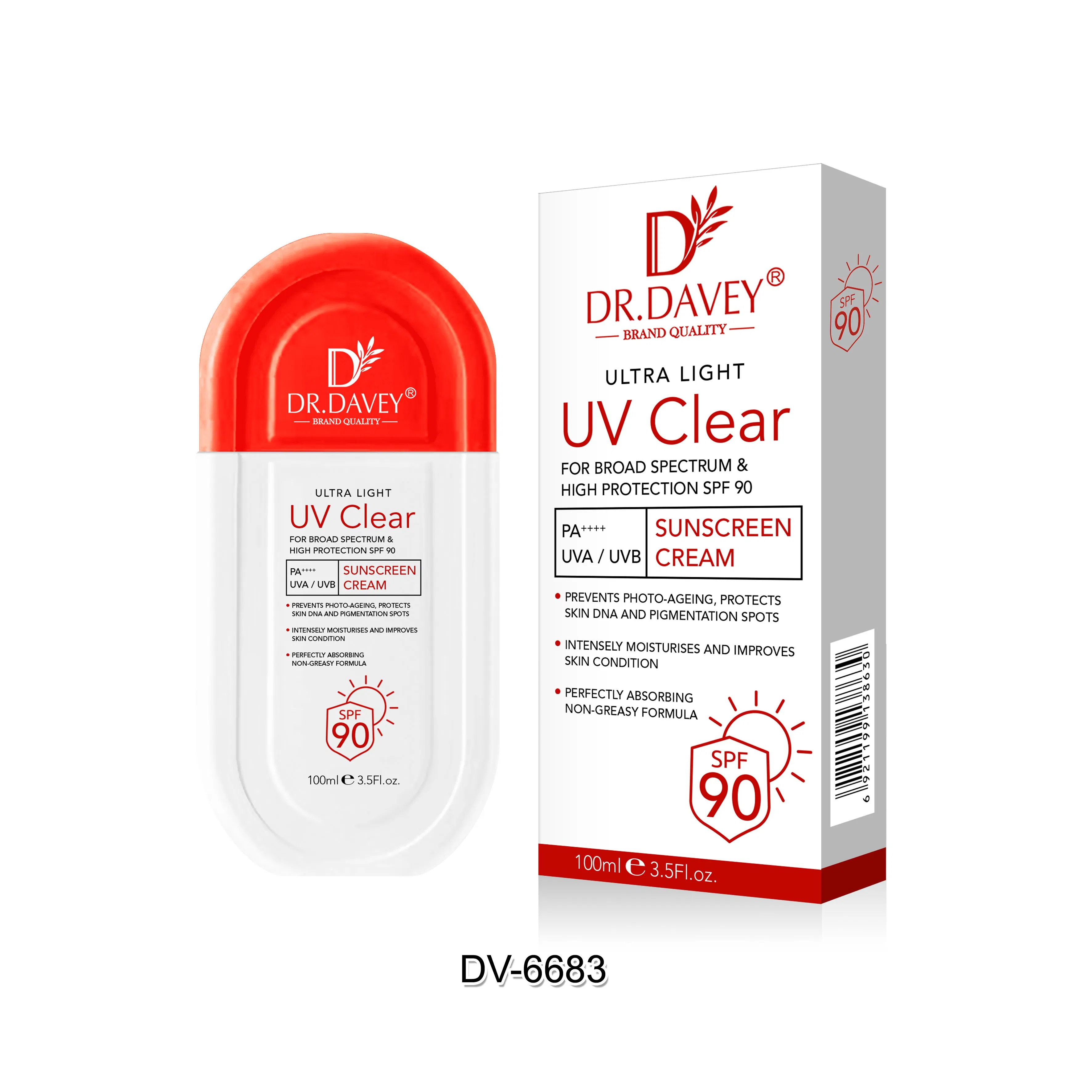 Dr. Davey SPF90 UV Clear Sunscreen Cream Waterproof