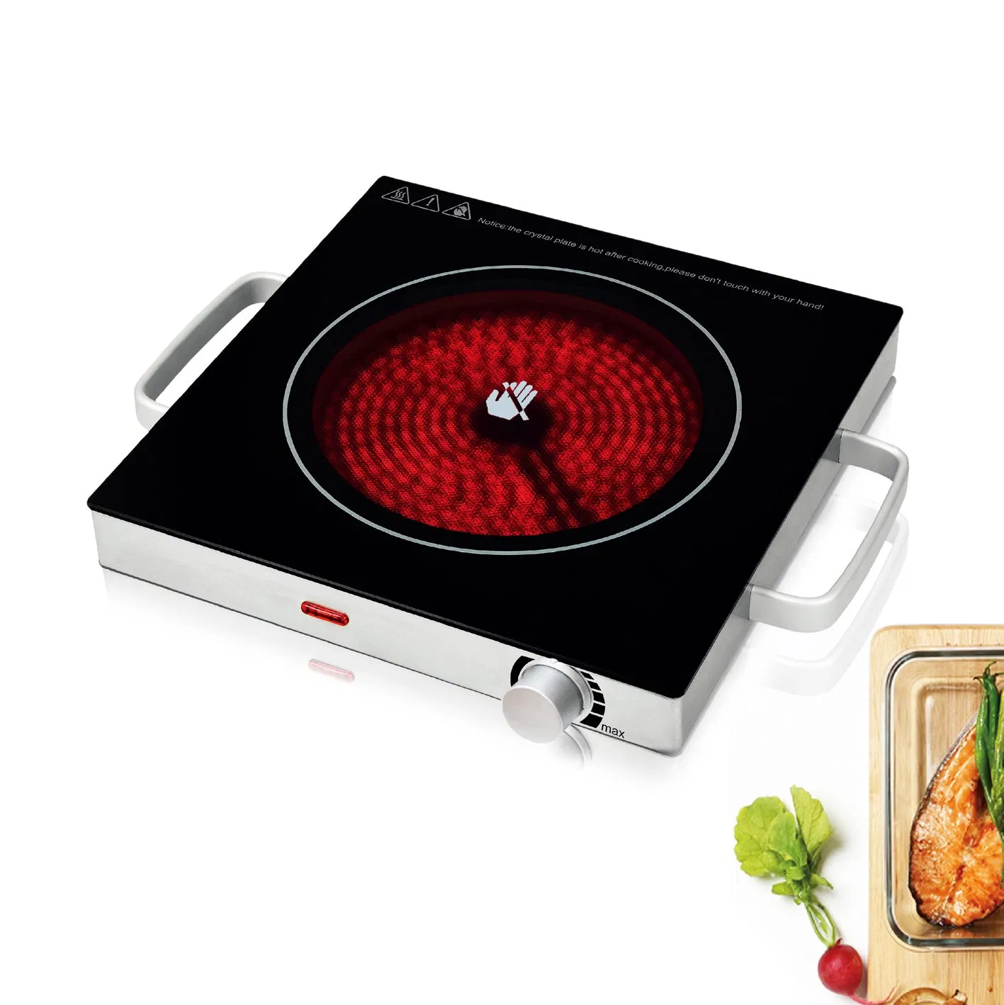 Burner Built in Black Tempered Glass Safety Device Gas Cooktop for Home