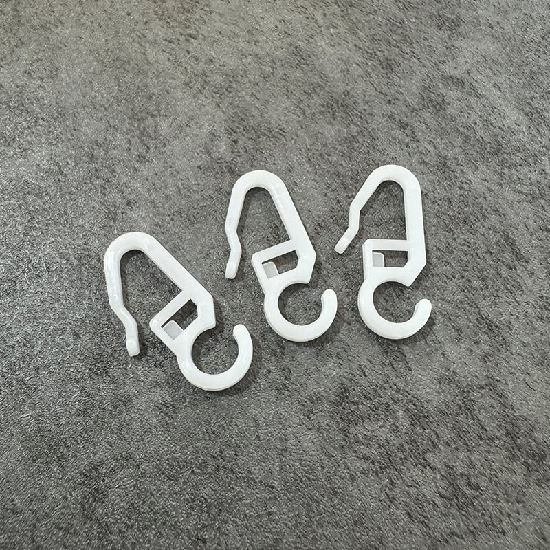 Factory Price Office Decor Ceiling Curtain Track Accessories White Plastic Curtain Hooks
