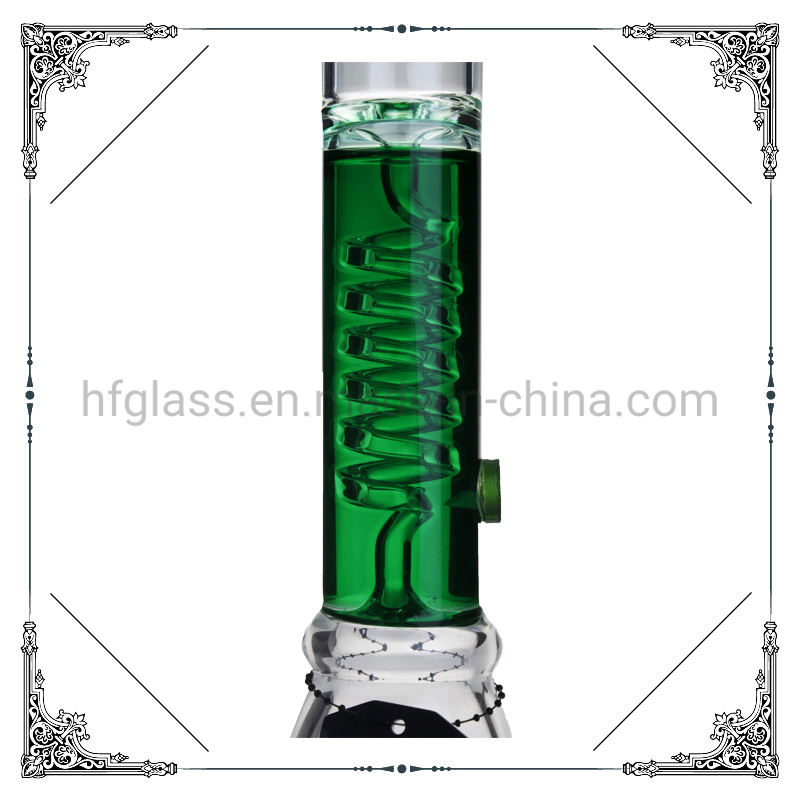 Phoenix Star 12 Inches Freezable Coil Glass Water Pipe Glycerin Glass Pipe Hookah Smoking Pipes Factory Wholesale