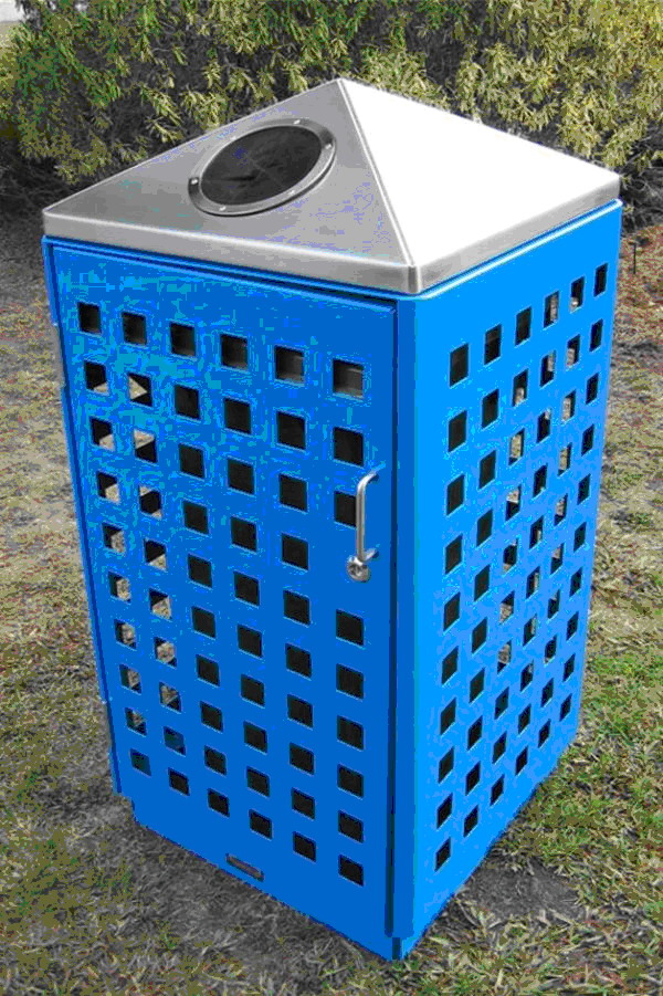 Уличная урна из стали с порошковым покрытием, 120 л