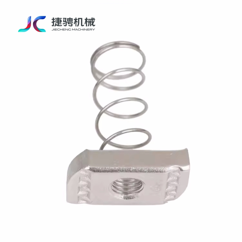 Durable T-Shaped Stainless Steel Spring Nuts with Plastic Wing Slider