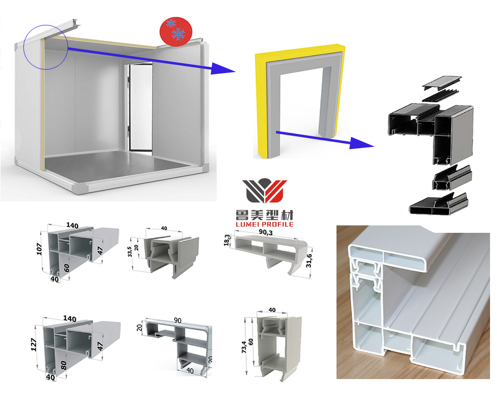 PVC Cold Room Profiles UPVC Cold Door Material
