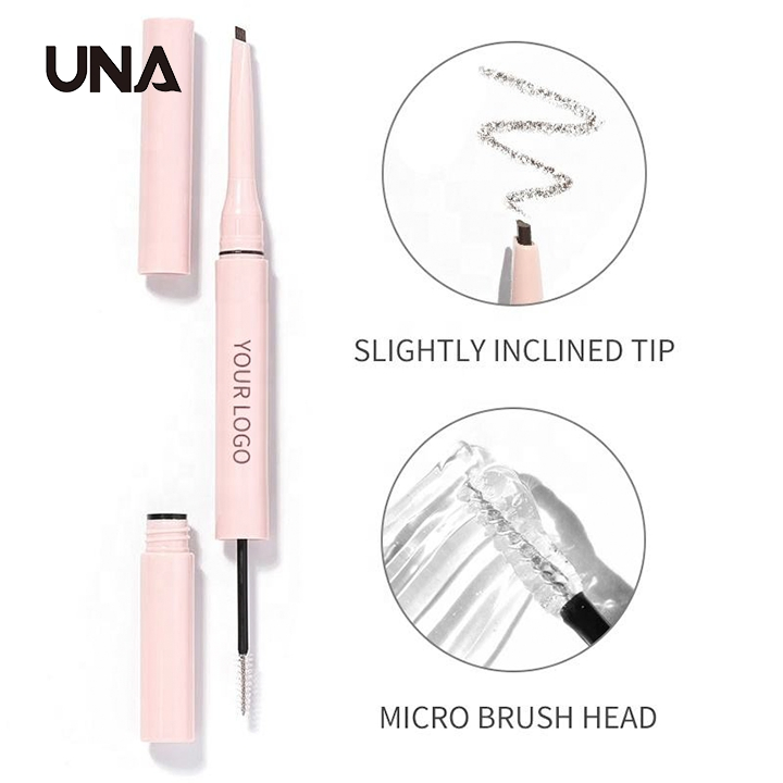 New Arrival 2 in 1 Eye Brow Pencil with Gel on The End Long-Lasting Eyebrow Styling Sculpt Set Eye Brow Pencil and Brow Gel