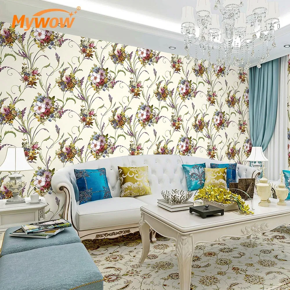 0.53*10m PVC Flower Wallpaper & Wallcoating for Home Decor