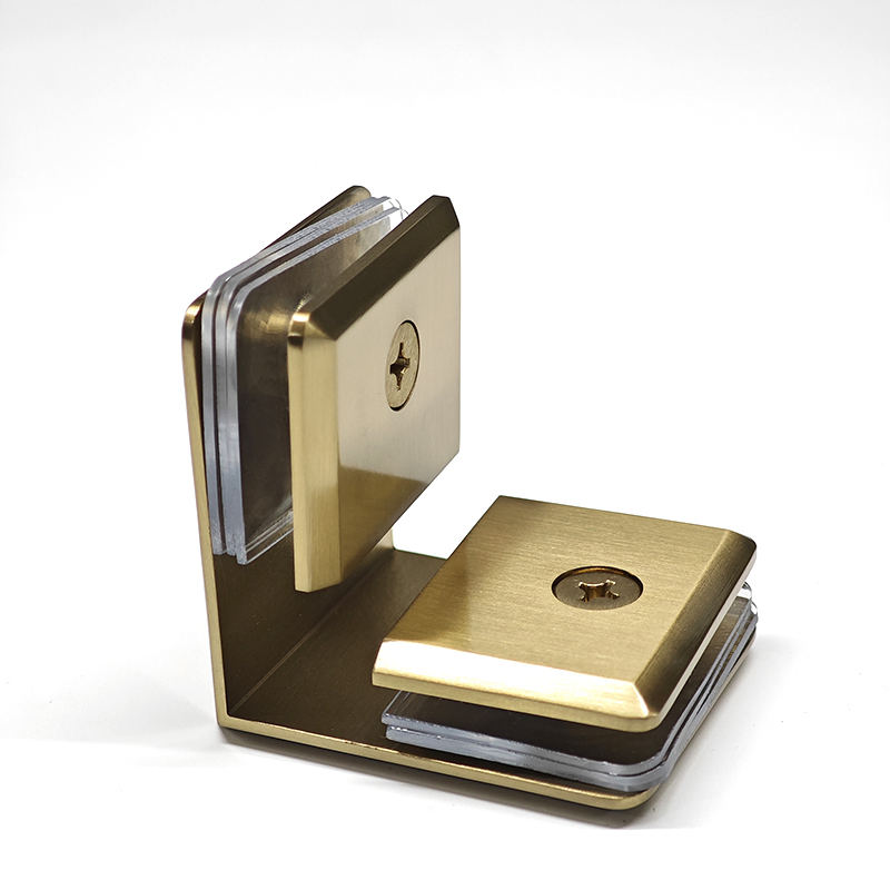 Premium Brass Bathroom Fittings 90 Degree Glass Accessories Clips Connector Stainless Steel Hardware Polished Chrome Bracket Shower Room Door Panel Clamp