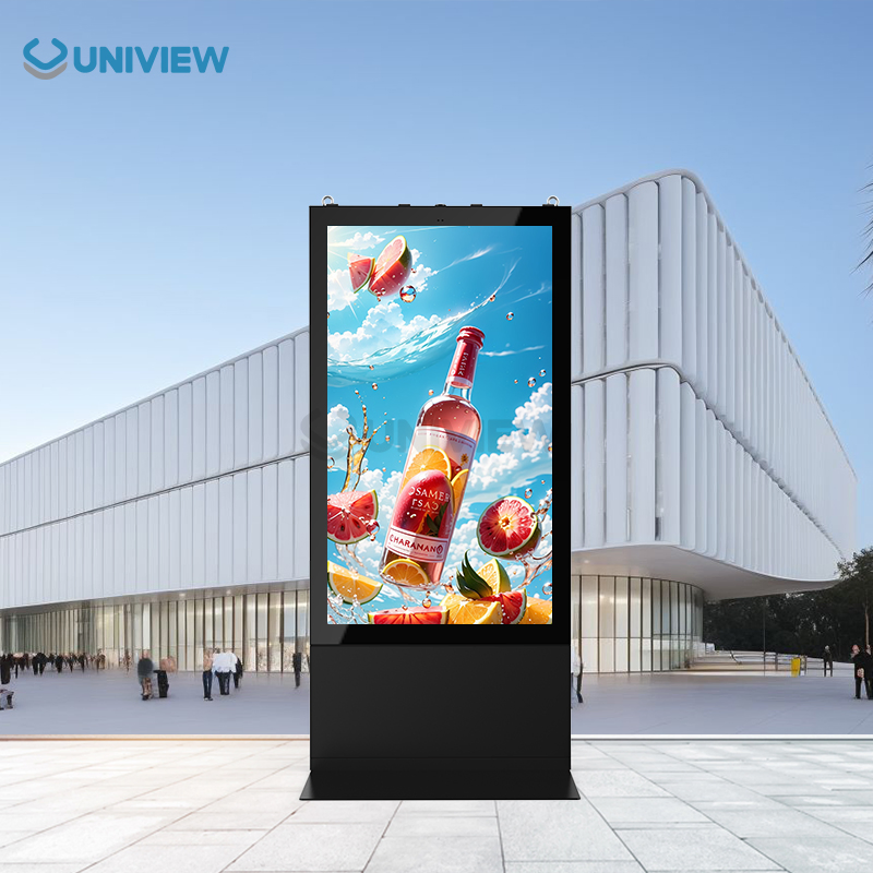 Uniview LCD 55inch Outdoor Floor Standing Signage Advertising Software Driver Board Version Advertising Display 2K or 4K Display