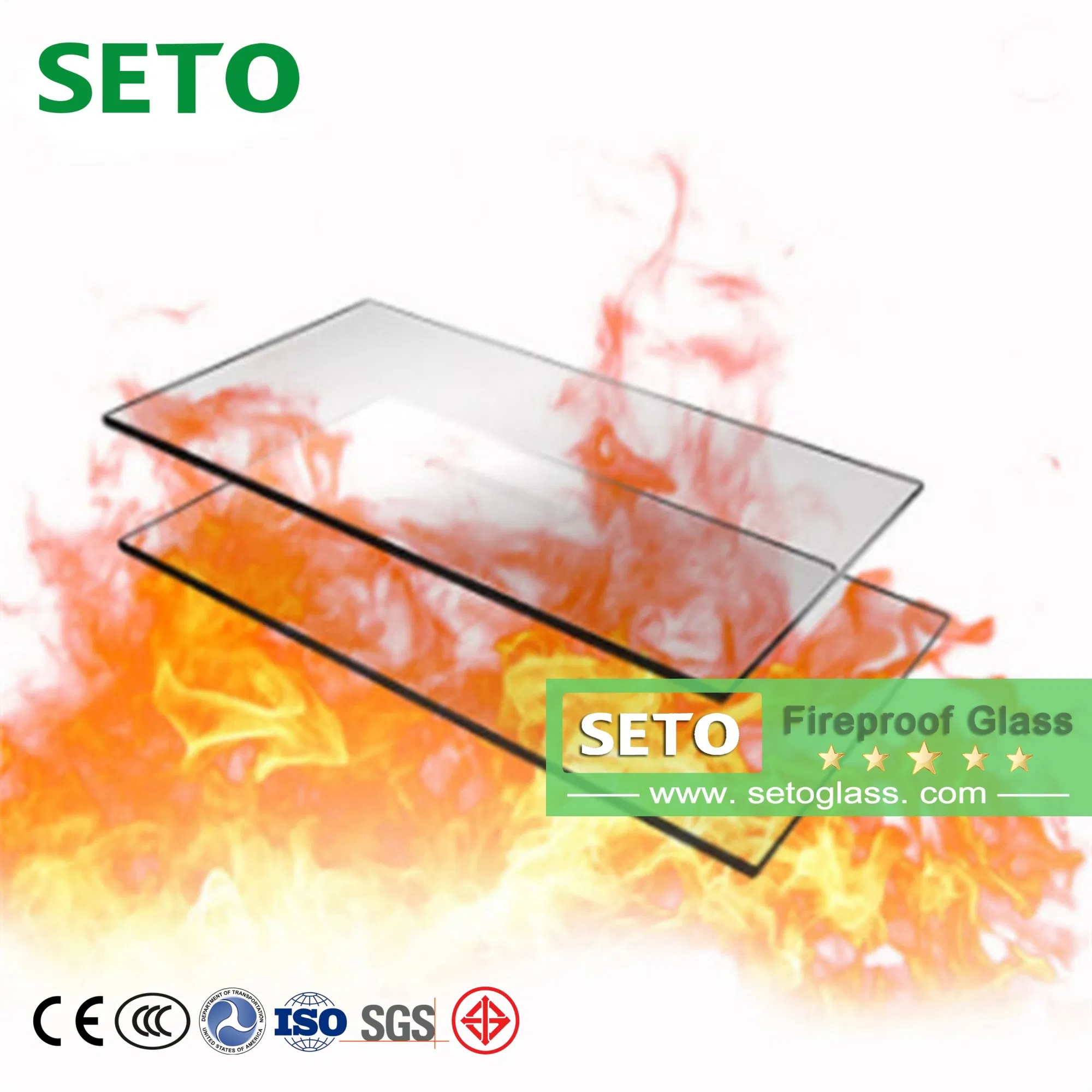Fireproof Glass for High Temperature Workshop Observation Windows Special Fireproof Curtain Walls