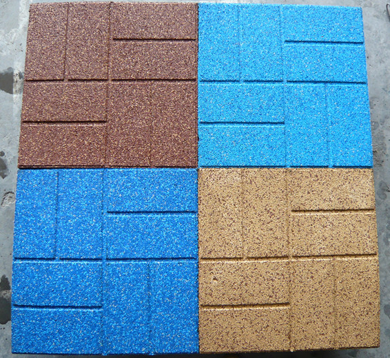 EPDM Color Brick Rubber Pavers Flooring Tiles for Garden Park Pathway