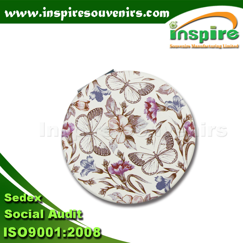 Promotional Carnival Customized Decorative Metal Pocket Makeup Mirror