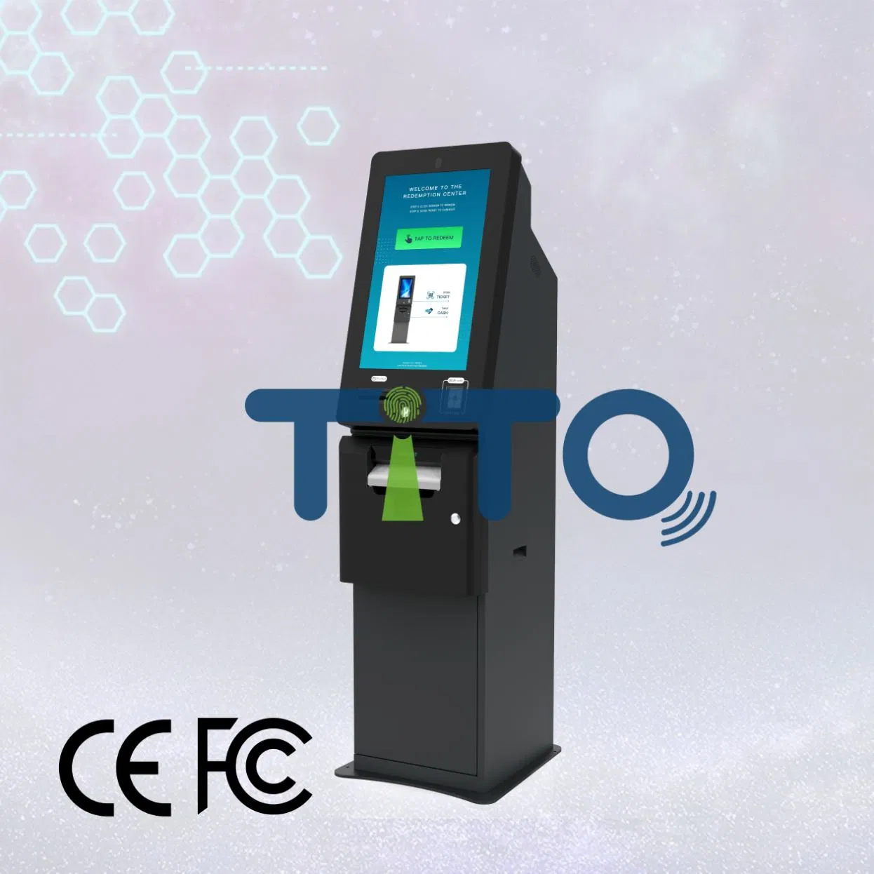 Ticket Redemption Cash Dispensing Kiosk Payout Terminal for Video Games & Coin-Op Arcades in Shopping Center
