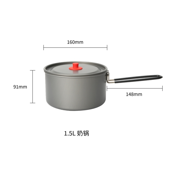 Aluminum Alloy 4PCS Camping Cooking Set with Frying Pan and Kettel