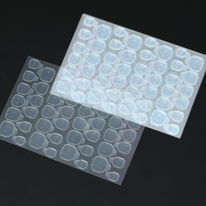 New Type Waterproof Jelly Glue Double Sided Adhesive Nail Sticker