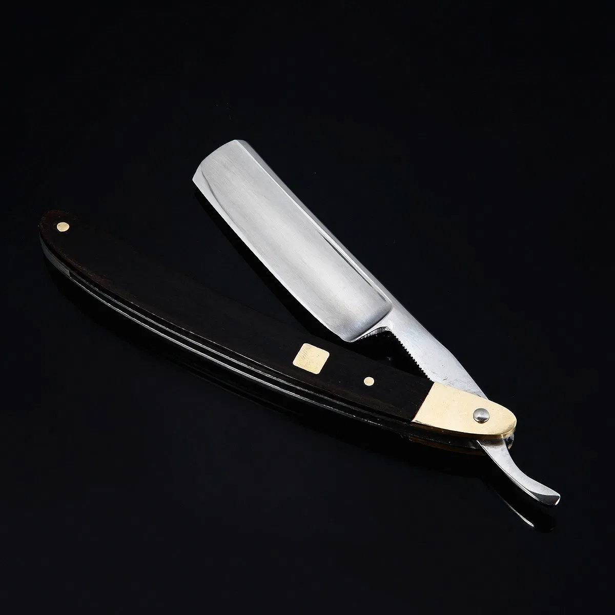 Classic Safety Straight Barber Razor Shaver Knife with Wood Copper Handle