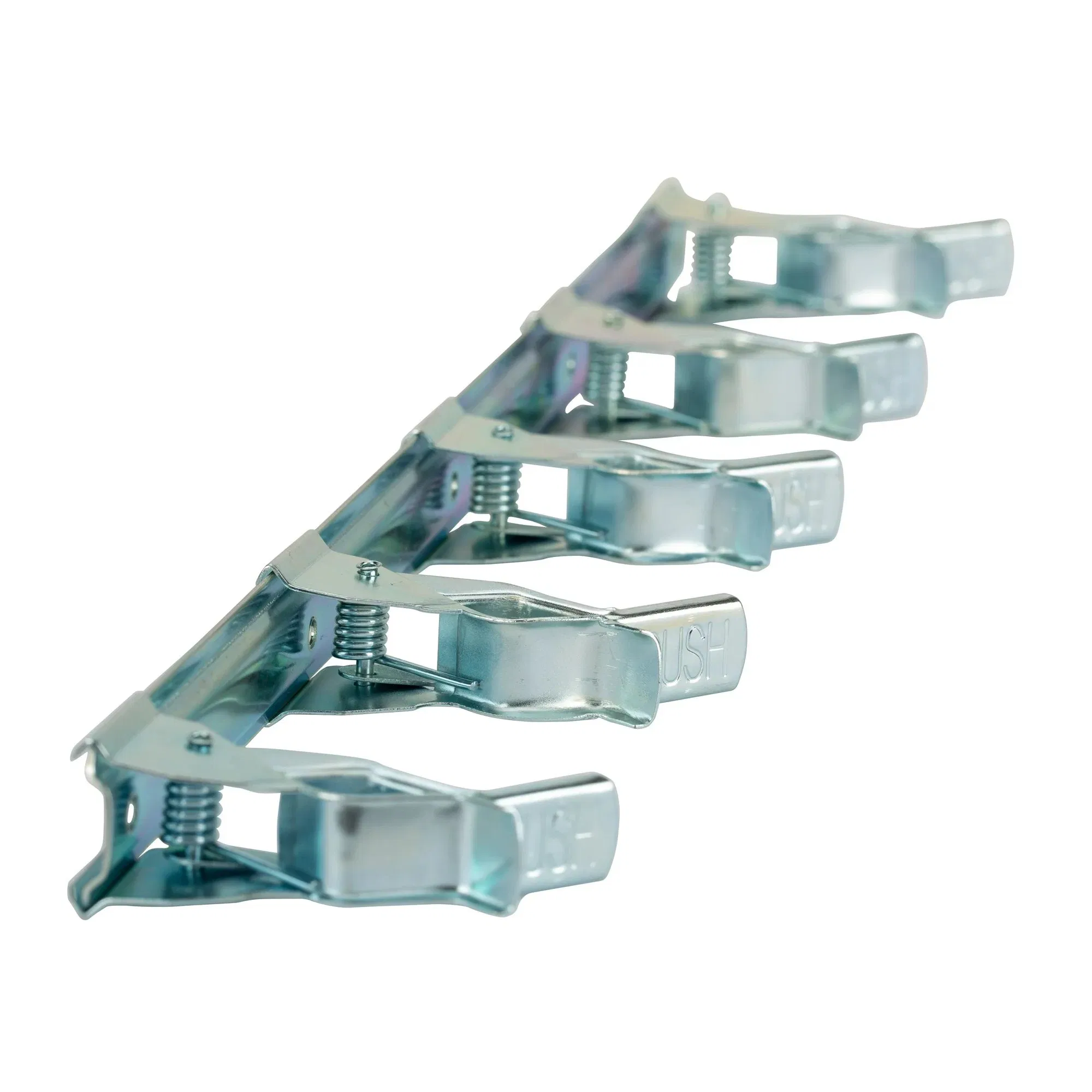 Wall Mounted Adjustable Steel Spring Grip Hook Tool Organizer