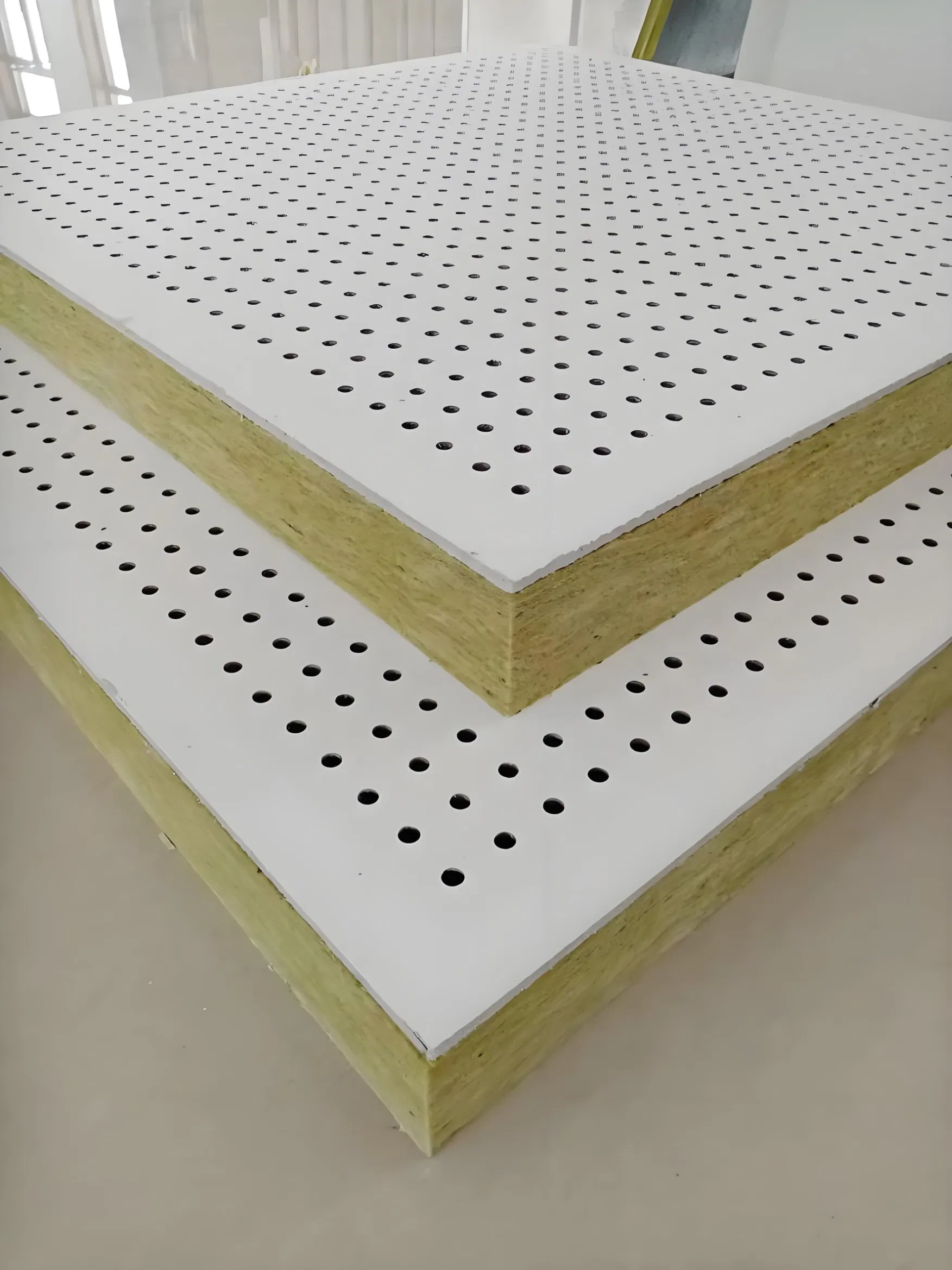 Fiberglass Wool Acoustic Ceiling Tiles Panels Soundproof Ceiling Office Building